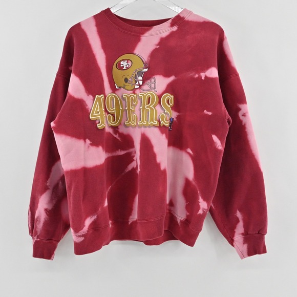NFL Tops - Vintage San Francisco 49ers Tie Dye Sweatshirt Womens Size L Red Jumper 90s NFL